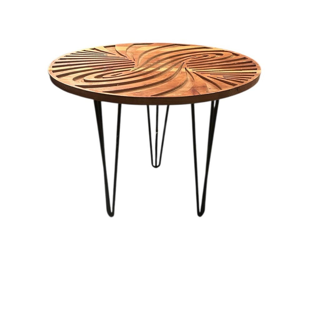 Handmade Wood Optical Illusion Table